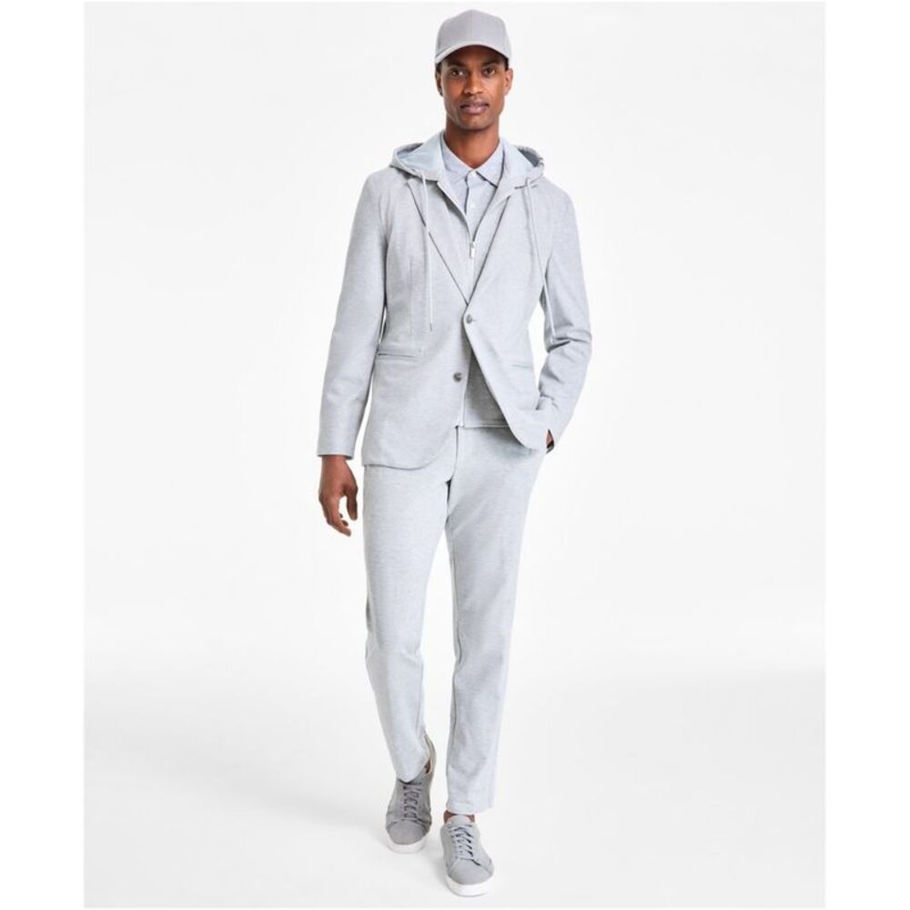 Alfani Mens Modern-Fit Knit Hooded Blazer Jacket, NWT